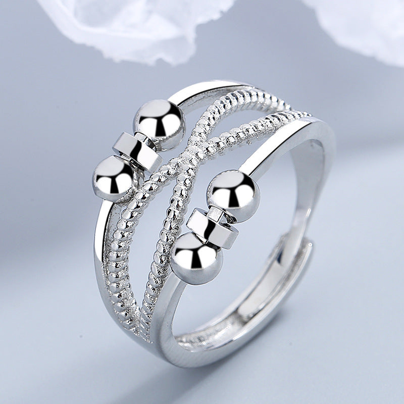 Double-layer Hollow Line Ring