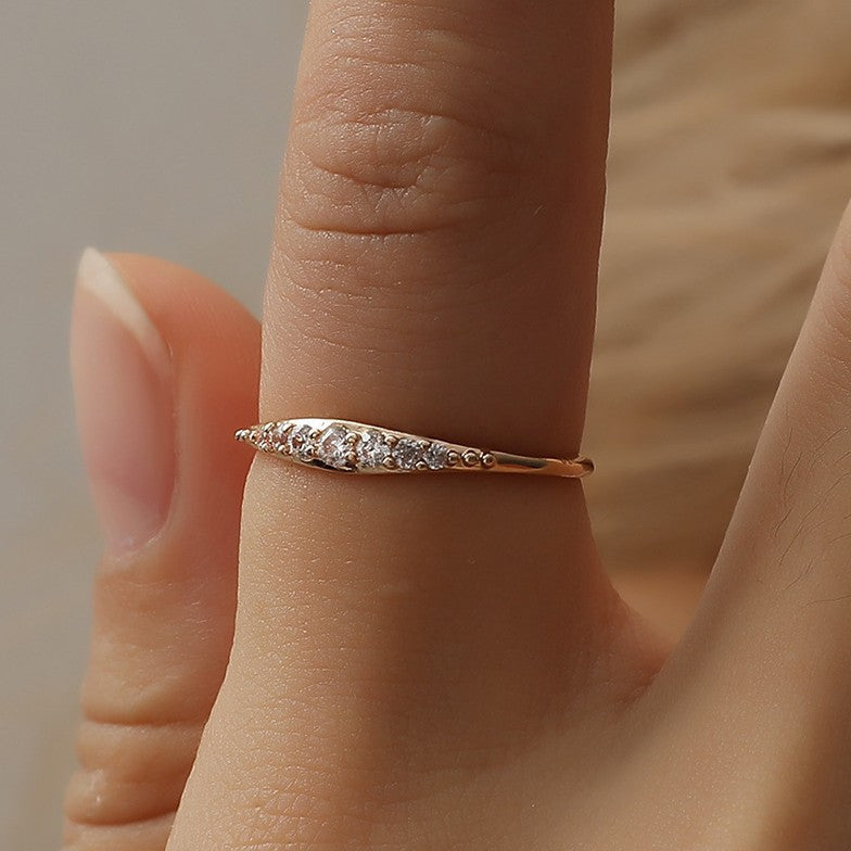 Zircon Diamond Ring