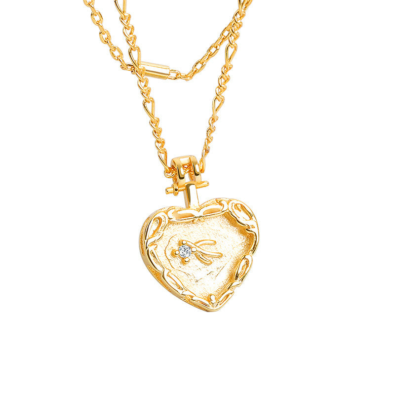 Double French Heart Necklace