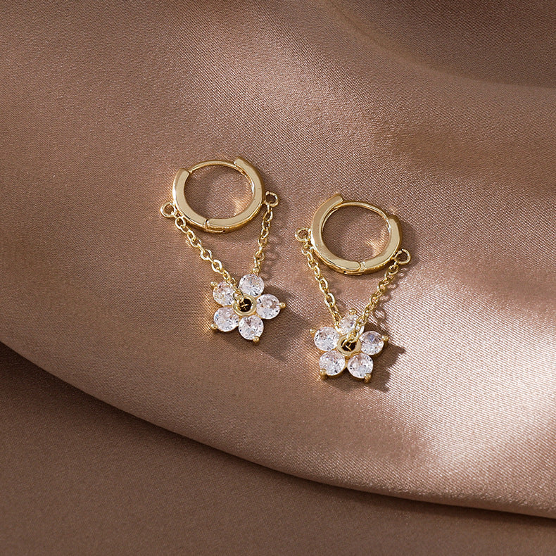 Flower Zircon Earrings