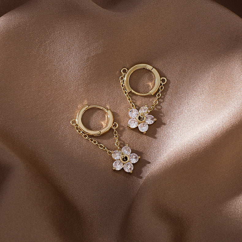 Flower Zircon Earrings