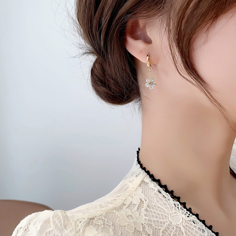 Flower Zircon Earrings