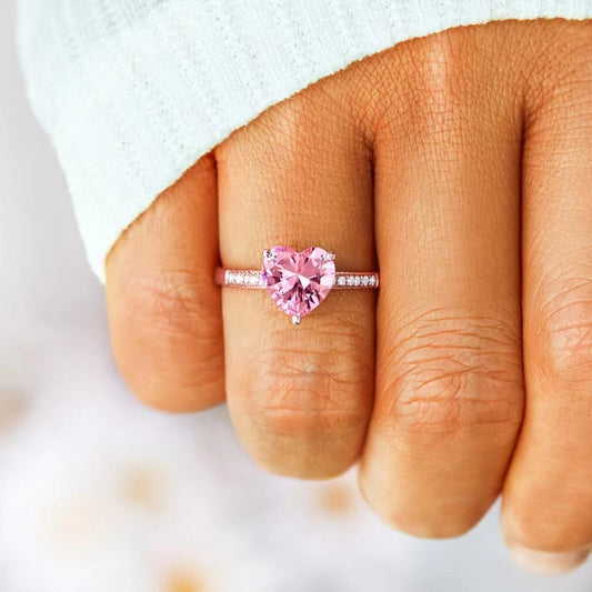 Peach Heart Ring