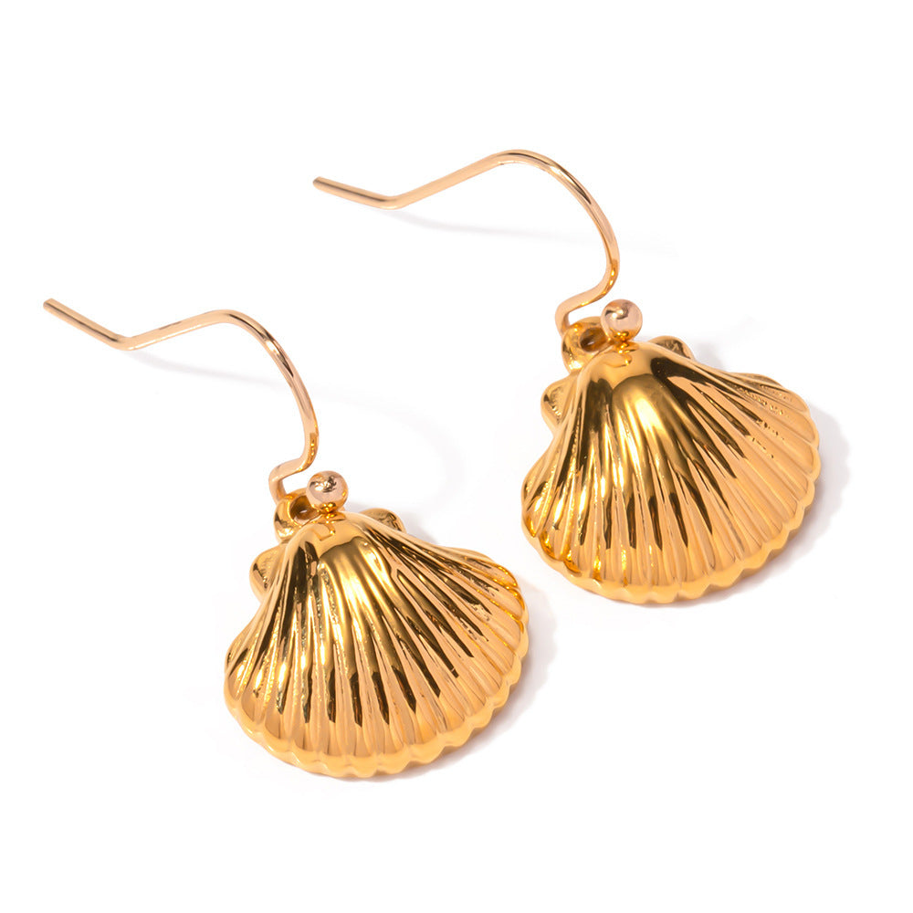 Gold Seashell Earrings