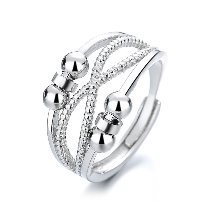 Double-layer Hollow Line Ring