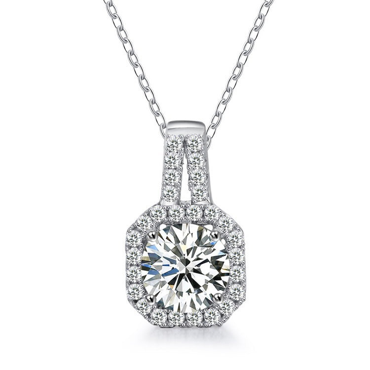 Sterling Silver Moissanite Necklace