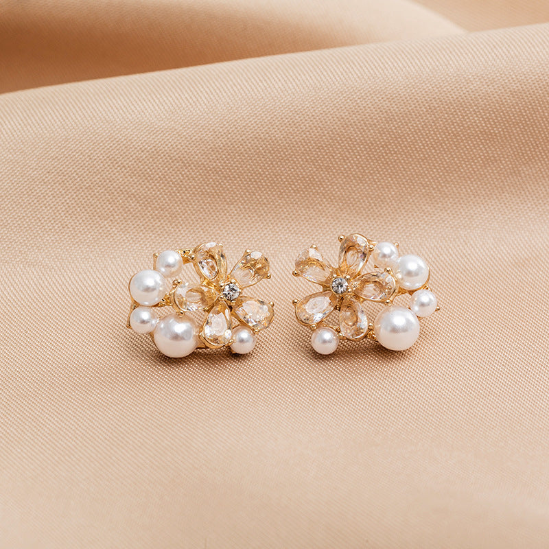 Pearl Zircon Earrings