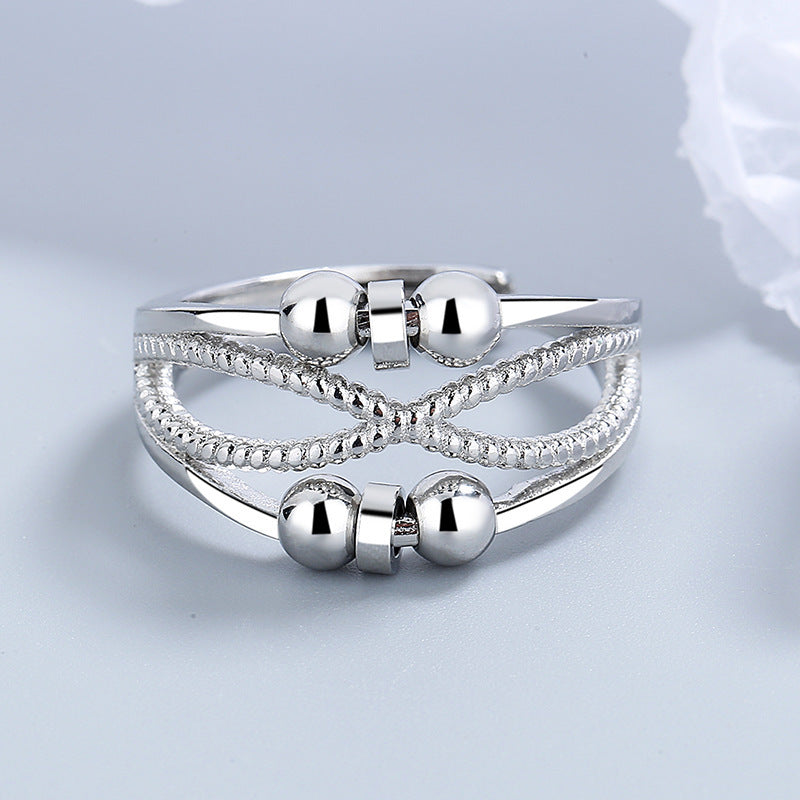 Double-layer Hollow Line Ring