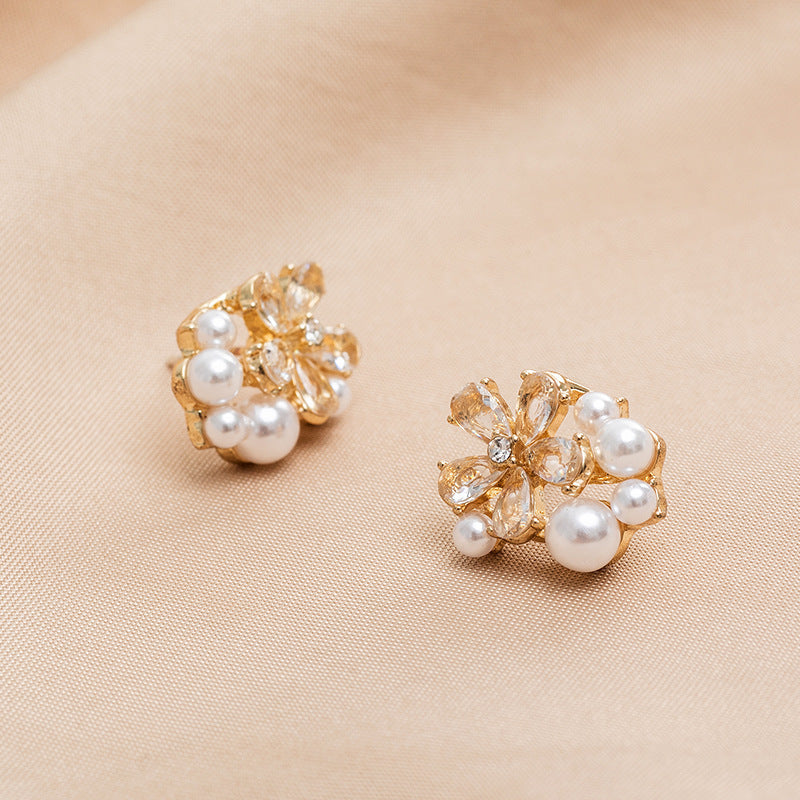 Pearl Zircon Earrings