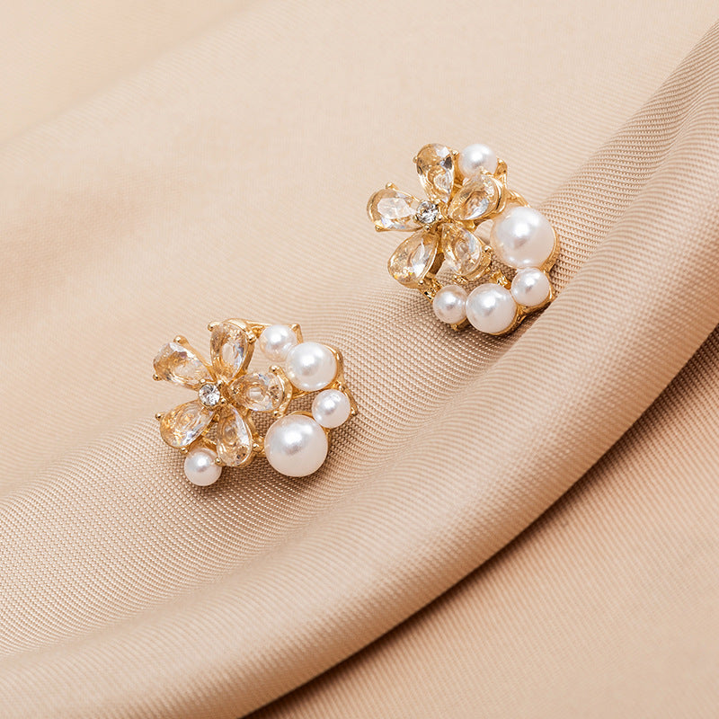 Pearl Zircon Earrings