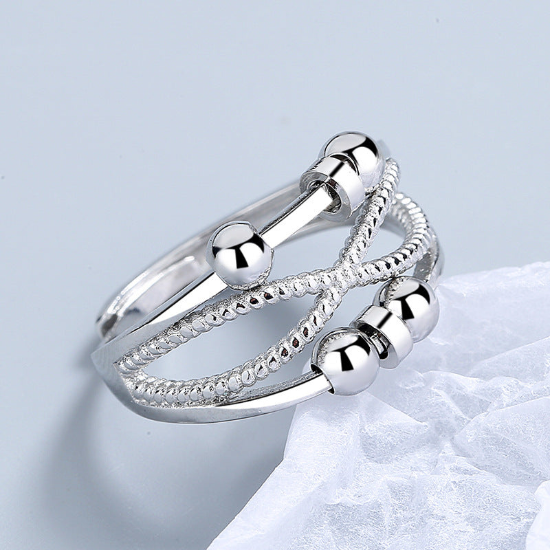 Double-layer Hollow Line Ring