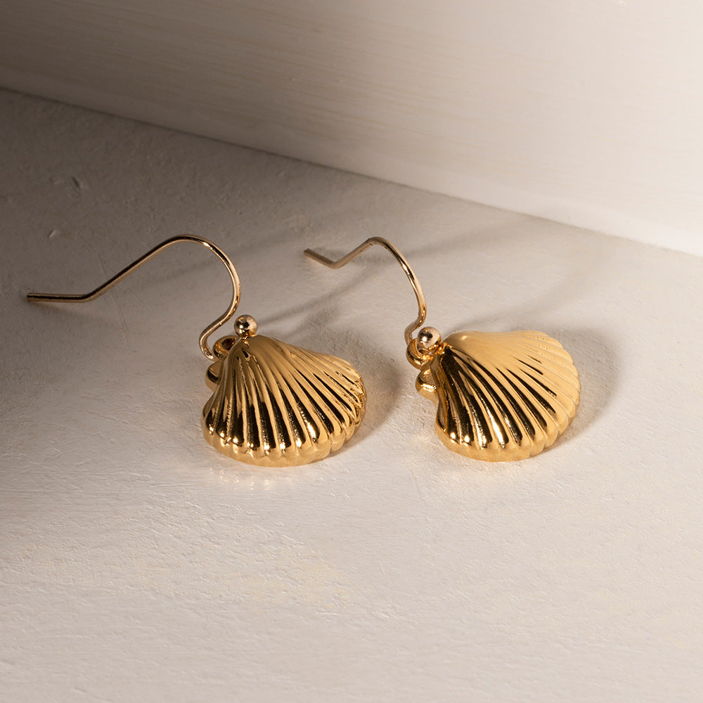 Gold Seashell Earrings